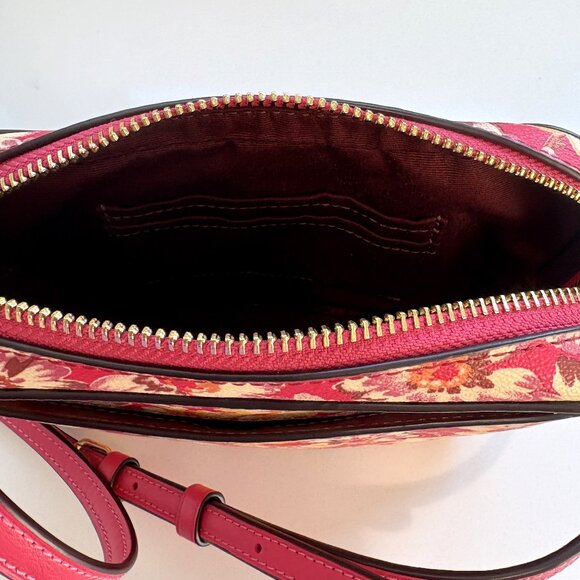 Coach Mini Camera Bag Daisy Floral Print Crossbody Handbag 3572 Pink Multi NEW - Picture 11 of 12